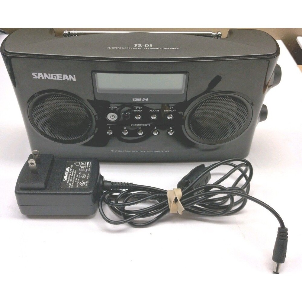 Sangean PR-D5 AM FM Portable Digital Radio RDS Receiver Used Tested Works